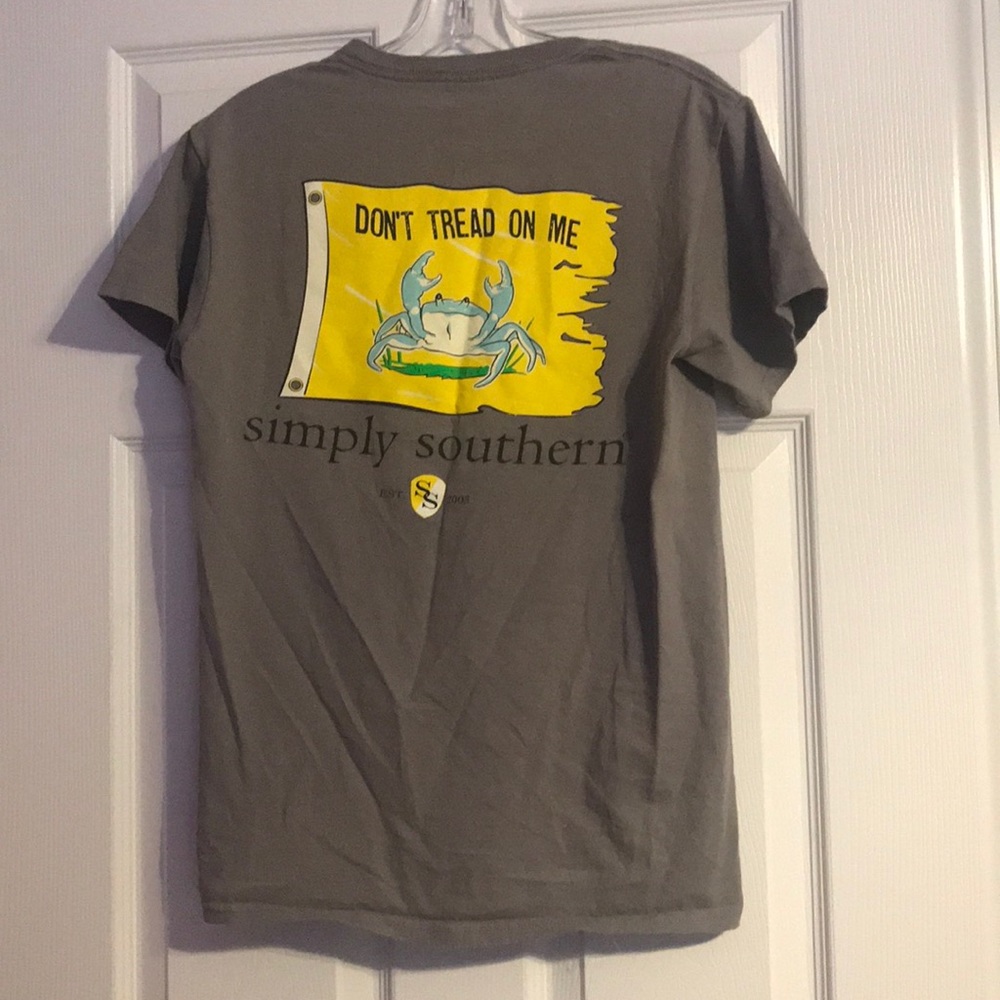 Gray simply southern tee